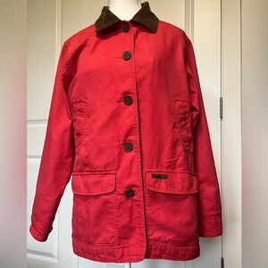 Vintage Gander Mountain Chore Field Barn Red Canvas Coat Jacket Women S corduroy